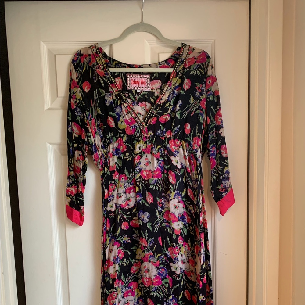 Johnny Was Flowing Floral Dress